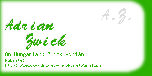 adrian zwick business card