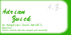 adrian zwick business card